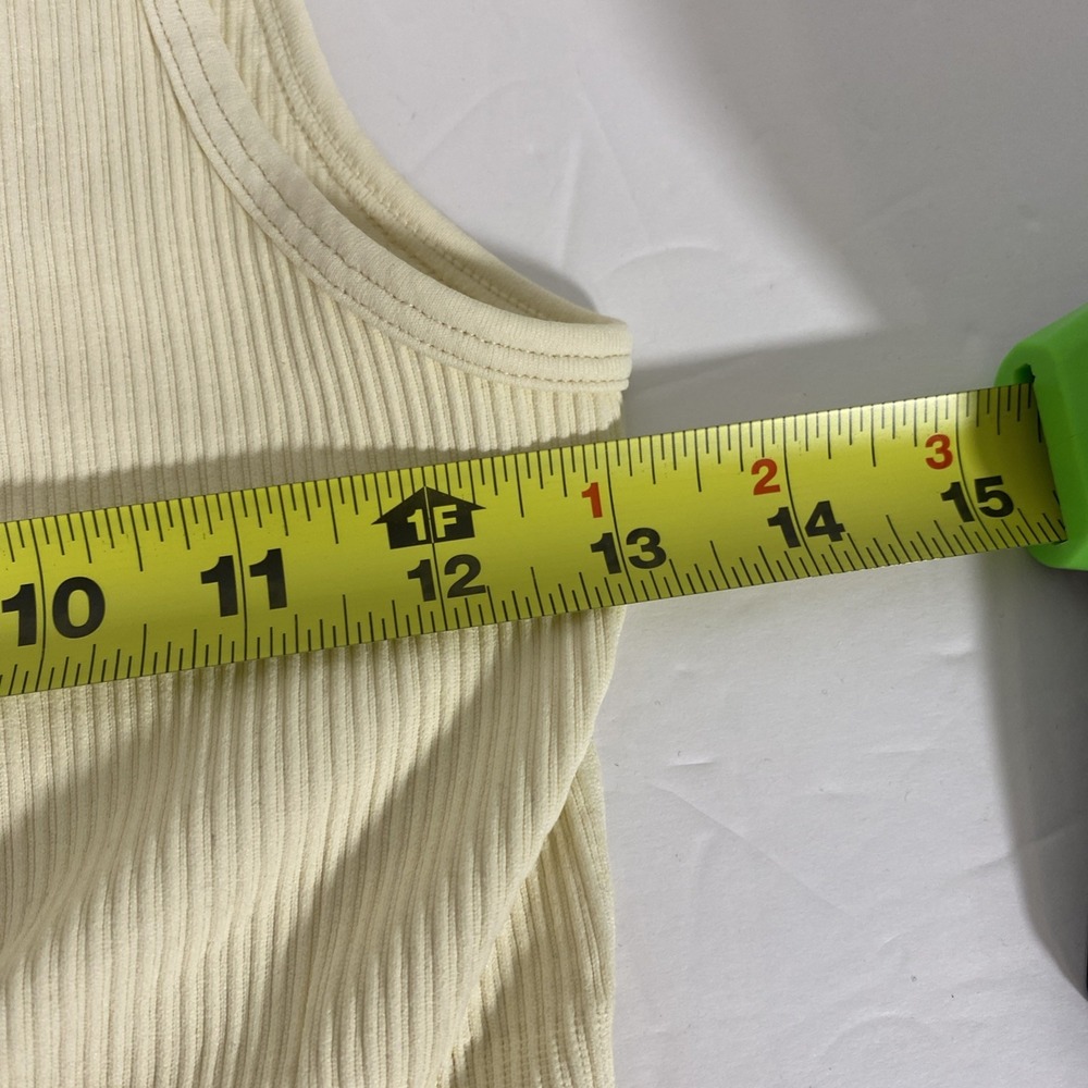 OQQ Bodysuit Med Cream Women's Stretch‎ X1 - Picture 4 of 4